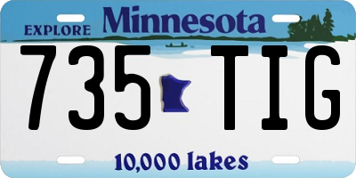 MN license plate 735TIG