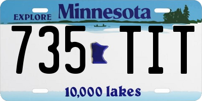 MN license plate 735TIT
