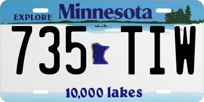 MN license plate 735TIW