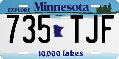 MN license plate 735TJF
