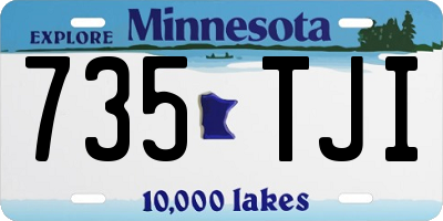 MN license plate 735TJI