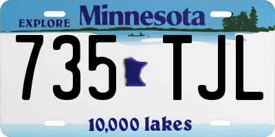 MN license plate 735TJL