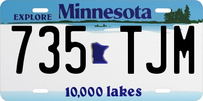 MN license plate 735TJM