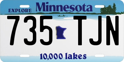 MN license plate 735TJN