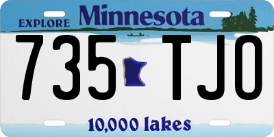 MN license plate 735TJO