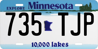 MN license plate 735TJP