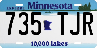 MN license plate 735TJR