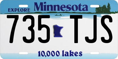 MN license plate 735TJS