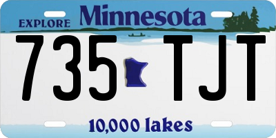 MN license plate 735TJT