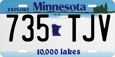 MN license plate 735TJV