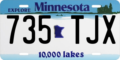 MN license plate 735TJX