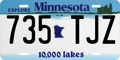 MN license plate 735TJZ