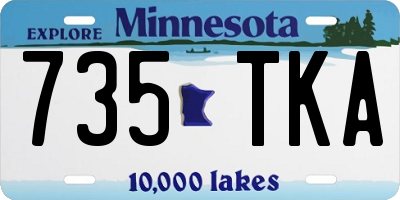 MN license plate 735TKA