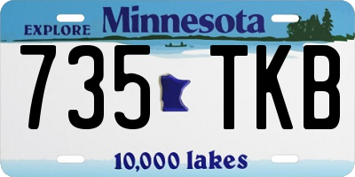 MN license plate 735TKB