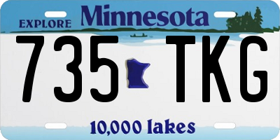 MN license plate 735TKG