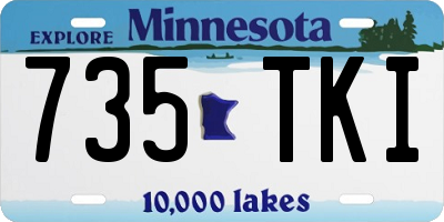 MN license plate 735TKI