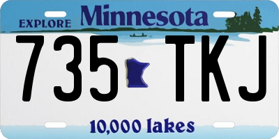 MN license plate 735TKJ