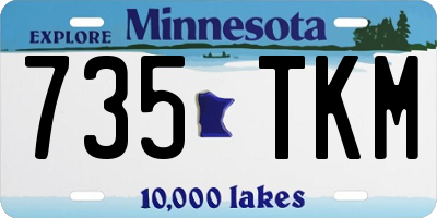 MN license plate 735TKM