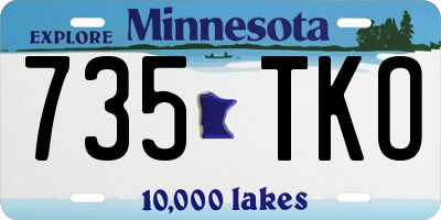 MN license plate 735TKO