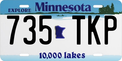 MN license plate 735TKP