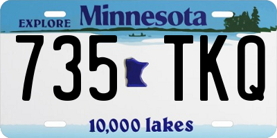 MN license plate 735TKQ