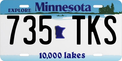 MN license plate 735TKS