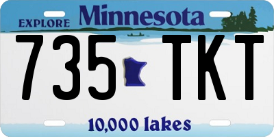 MN license plate 735TKT