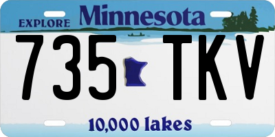 MN license plate 735TKV
