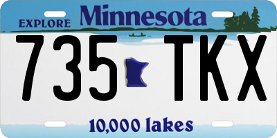 MN license plate 735TKX