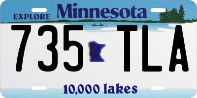 MN license plate 735TLA