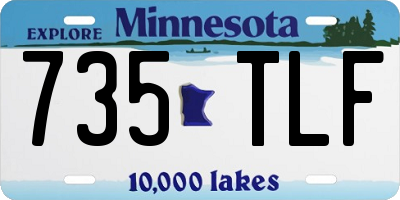 MN license plate 735TLF