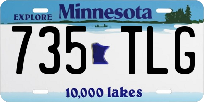 MN license plate 735TLG