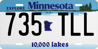 MN license plate 735TLL