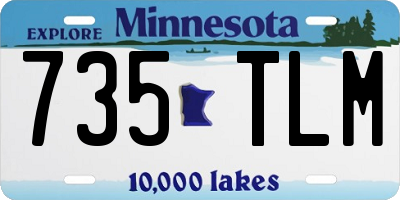 MN license plate 735TLM
