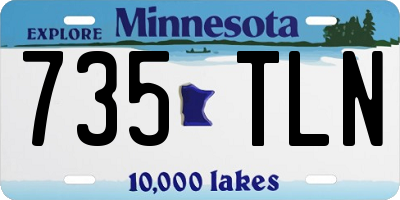 MN license plate 735TLN