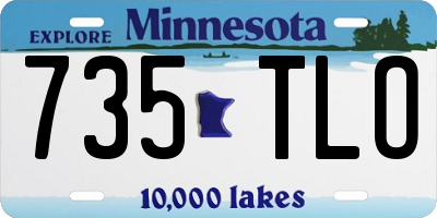 MN license plate 735TLO