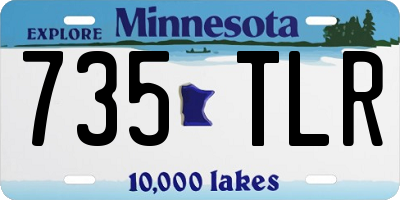 MN license plate 735TLR