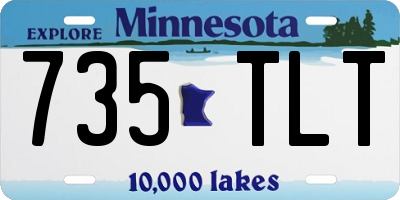 MN license plate 735TLT