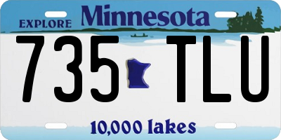 MN license plate 735TLU