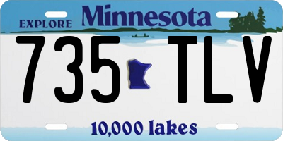MN license plate 735TLV