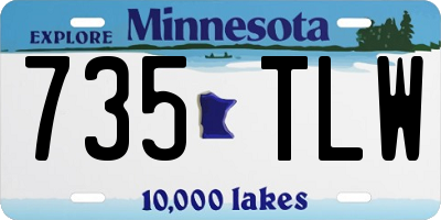 MN license plate 735TLW