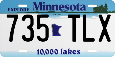 MN license plate 735TLX