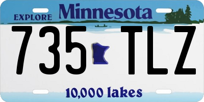 MN license plate 735TLZ