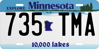 MN license plate 735TMA