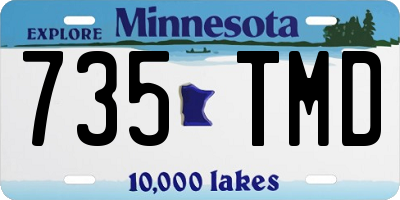 MN license plate 735TMD