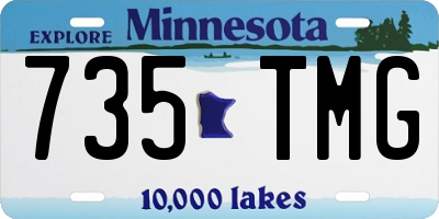 MN license plate 735TMG