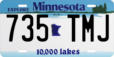 MN license plate 735TMJ