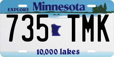 MN license plate 735TMK