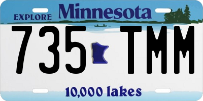 MN license plate 735TMM