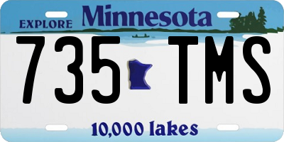 MN license plate 735TMS